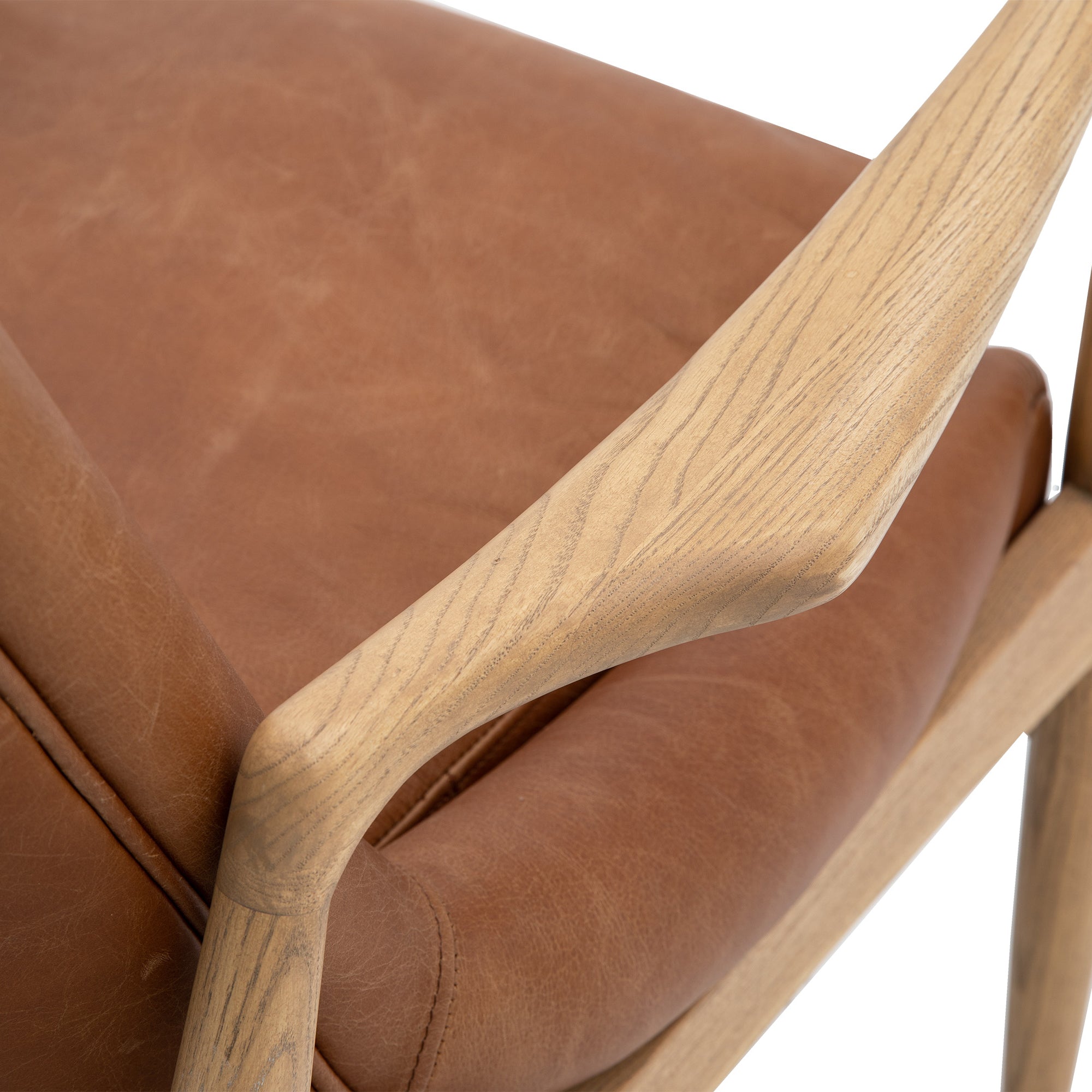 Carrera Armchair Brown Leather 685x720x820mm